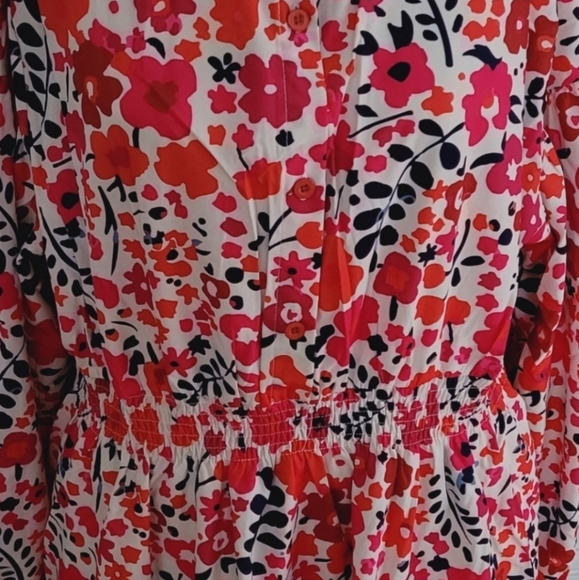 GRACE + EMMA Come In To Bloom Red Multicolor Floral Boho Dress Size 2XL - Picture 8 of 10